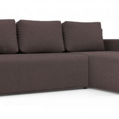 Диван угловой Алиса 3 Bahama PLUM - Teos Dark Brown в Кудымкаре - kudymkar.mebel24.online | фото