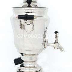 Электрический самовар из латуни никелированный на 1,5 литра форма "Тюльпан" с защитой от выкипания в Кудымкаре - kudymkar.mebel24.online | фото 3