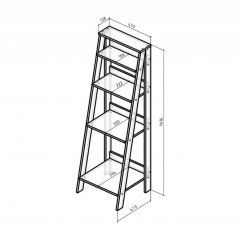 Этажерка лофт (сонома ) в Кудымкаре - kudymkar.mebel24.online | фото 3