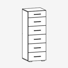 Фиеста №15 Комод с 6ю ящ (Венге/Белый глянец) в Кудымкаре - kudymkar.mebel24.online | фото