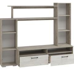 Гостиная Эмма МИНИ (Дуб Крафт серый/белый) в Кудымкаре - kudymkar.mebel24.online | фото 2