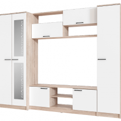 Гостиная МГС 3 Исполнение 1 (Дуб сонома/Белый) в Кудымкаре - kudymkar.mebel24.online | фото 2