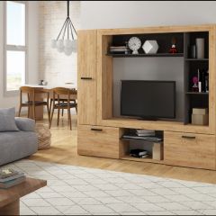 Гостиная Оскар 3 (Дуб сонома/Белый) в Кудымкаре - kudymkar.mebel24.online | фото 3