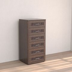 Кэт-4 Комод 6 ящ (МДФ Венге/Экокожа Caiman коричневый) в Кудымкаре - kudymkar.mebel24.online | фото