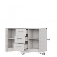 ГАММА 20 Комод 3 ящика 2-х створчатый Серия №4 в Кудымкаре - kudymkar.mebel24.online | фото 2
