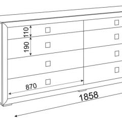 Комод большой Глэдис М27 (ЯШС/Белый) в Кудымкаре - kudymkar.mebel24.online | фото 2
