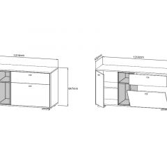 ЛАНС Комод К101 (дуб бунратти/белый) в Кудымкаре - kudymkar.mebel24.online | фото 2