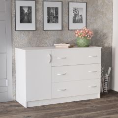 Комод Лофт (3 ящика/1 дверца) Белый в Кудымкаре - kudymkar.mebel24.online | фото