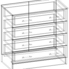 СОФИЯ Комод К800 (венге/дуб белфорт) в Кудымкаре - kudymkar.mebel24.online | фото 3