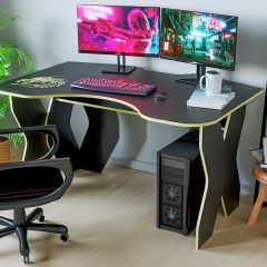 Компьютерный стол КЛ №9.0 (Черный/Желтый) в Кудымкаре - kudymkar.mebel24.online | фото