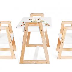 Комплект детской мебели стол и  два стула Я САМ "Лофт-Дуо" (Белый) в Кудымкаре - kudymkar.mebel24.online | фото 1