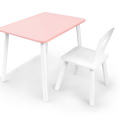 Комплект детской мебели стол и стул Корона (Розовый/Белый/Белый) в Кудымкаре - kudymkar.mebel24.online | фото 2