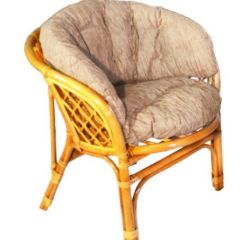 Кресло Багама, подушки светлые полные шенил (Мёд) в Кудымкаре - kudymkar.mebel24.online | фото