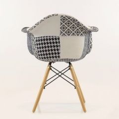 Кресло Barneo N-14 Patchwork черно-белый в Кудымкаре - kudymkar.mebel24.online | фото 4
