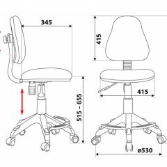 Кресло детское Бюрократ KD-4-F/PENCIL-GN зеленый карандаши в Кудымкаре - kudymkar.mebel24.online | фото 3