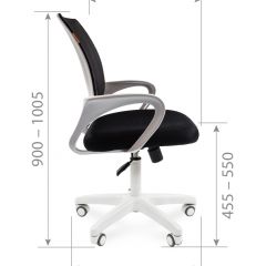 Кресло для оператора CHAIRMAN 696 white (ткань TW-10/сетка TW-05) в Кудымкаре - kudymkar.mebel24.online | фото 7