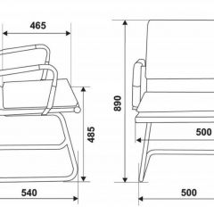 Кресло для посетителя Бюрократ CH-993-LOW-V/M01 черный в Кудымкаре - kudymkar.mebel24.online | фото 3