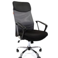 Кресло для руководителя CHAIRMAN 610 N(15-21 черный/сетка серый) в Кудымкаре - kudymkar.mebel24.online | фото