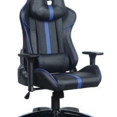 Кресло компьютерное BRABIX "GT Carbon GM-120" (черное/синее) 531930 в Кудымкаре - kudymkar.mebel24.online | фото