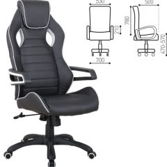 Кресло компьютерное BRABIX "Techno Pro GM-003" (черное/серое, вставки серые) 531814 в Кудымкаре - kudymkar.mebel24.online | фото 2