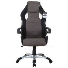 Кресло компьютерное BRABIX Techno GM-002 (ткань) черное/серое, вставки белые (531815) в Кудымкаре - kudymkar.mebel24.online | фото 3