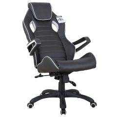 Кресло компьютерное BRABIX Techno Pro GM-003 (экокожа черное/серое, вставки серые) 531814 в Кудымкаре - kudymkar.mebel24.online | фото 4