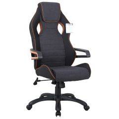 Кресло компьютерное BRABIX Techno Pro GM-003 (ткань черное/серое, вставки оранжевые) 531813 в Кудымкаре - kudymkar.mebel24.online | фото 1