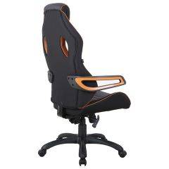 Кресло компьютерное BRABIX Techno Pro GM-003 (ткань черное/серое, вставки оранжевые) 531813 в Кудымкаре - kudymkar.mebel24.online | фото 6