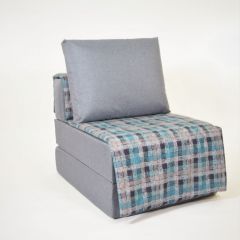 Кресло-кровать бескаркасное Харви (серый-квадро азур) в Кудымкаре - kudymkar.mebel24.online | фото 1