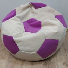Кресло-мешок Мяч M (Nice Vanilla-Shaggy Fuchsia) в Кудымкаре - kudymkar.mebel24.online | фото