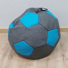 Кресло-мешок Мяч S (Savana Grey-Neo Azure) в Кудымкаре - kudymkar.mebel24.online | фото