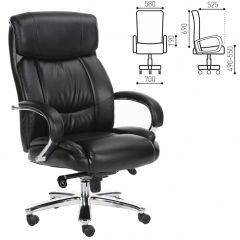 Кресло офисное BRABIX "Direct EX-580" (хром/рециклированная кожа/черное) 531824 в Кудымкаре - kudymkar.mebel24.online | фото