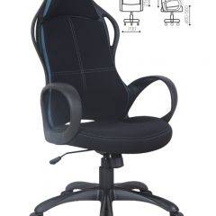 Кресло офисное BRABIX PREMIUM "Force EX-516" (ткань черная/вставки синие) 531572 в Кудымкаре - kudymkar.mebel24.online | фото 2