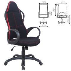 Кресло офисное BRABIX PREMIUM "Force EX-516" (ткань черное/вставки красные) 531571 в Кудымкаре - kudymkar.mebel24.online | фото 1