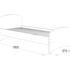 Кровать-4 одинарная (900*1900) в Кудымкаре - kudymkar.mebel24.online | фото 2