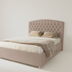 Кровать Берлин без основания 1400 (велюр серый) в Кудымкаре - kudymkar.mebel24.online | фото