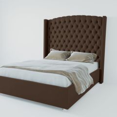 Кровать Берлин ЛЮКС с ПМ 1800 (экокожа коричневая) в Кудымкаре - kudymkar.mebel24.online | фото 2