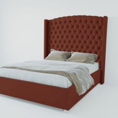 Кровать Берлин ЛЮКС с ПМ 900 (велюр бордо) в Кудымкаре - kudymkar.mebel24.online | фото 2