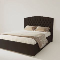 Кровать Берлин с ПМ 1600 (экокожа коричневая) в Кудымкаре - kudymkar.mebel24.online | фото