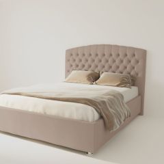 Кровать Берлин с ПМ 1600 (велюр серый) в Кудымкаре - kudymkar.mebel24.online | фото 2