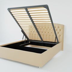Кровать Берлин с ПМ 2000 (экокожа бежевая) в Кудымкаре - kudymkar.mebel24.online | фото
