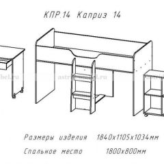 КАПРИЗ-14 Кровать 800 двухъярусная без рисунка в Кудымкаре - kudymkar.mebel24.online | фото 2