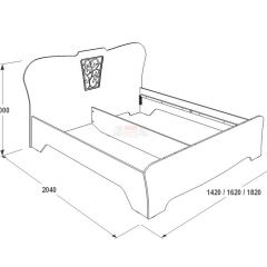 Кровать двойная 1200 Ольга-12 ЛДСП без основания в Кудымкаре - kudymkar.mebel24.online | фото 2