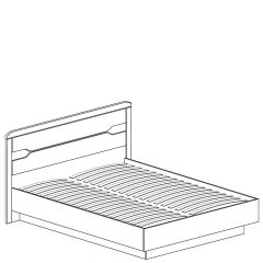 Кровать на 1400 №328 "Ронда" в Кудымкаре - kudymkar.mebel24.online | фото 2