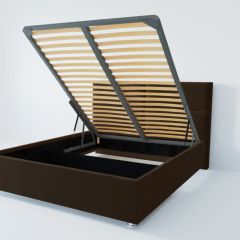 Кровать Корсика с ПМ 1200 (экокожа коричневая) в Кудымкаре - kudymkar.mebel24.online | фото