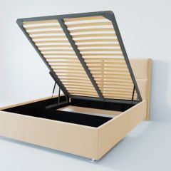 Кровать Корсика с ПМ 1400 (экокожа бежевая) в Кудымкаре - kudymkar.mebel24.online | фото
