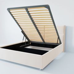 Кровать Корсика с ПМ 1600 (экокожа белая) в Кудымкаре - kudymkar.mebel24.online | фото