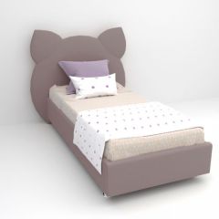 Кровать Котя с ортопедическим основанием 1200 (велюр темно-серый) в Кудымкаре - kudymkar.mebel24.online | фото
