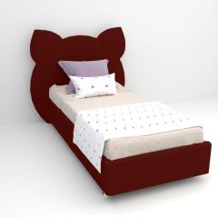 Кровать Котя с ортопедическим основанием 800 (велюр бордо) в Кудымкаре - kudymkar.mebel24.online | фото