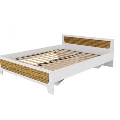 Кровать Милана 1600 + основание (Белый/Сосна Гранд) в Кудымкаре - kudymkar.mebel24.online | фото 4